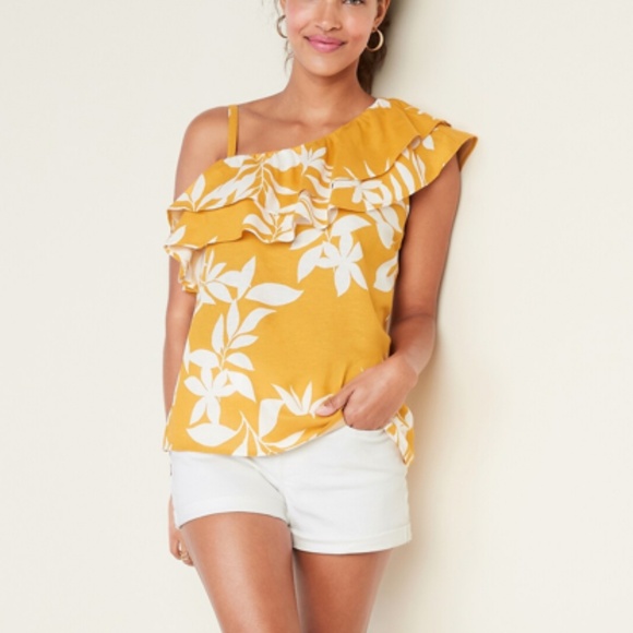 COPY - NWT: old navy Ruffle-Tiered One-Shoulder Top for Women - Picture 1 of 2